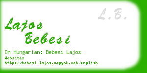 lajos bebesi business card